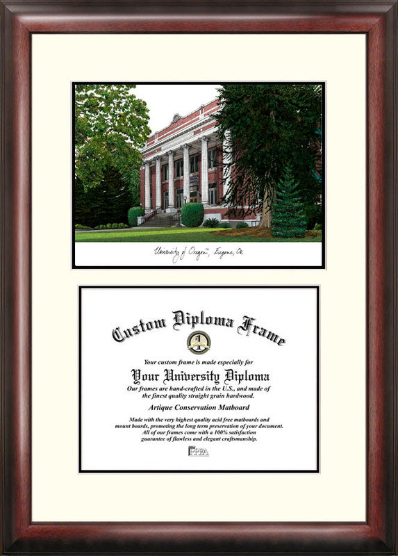 NCAA Oregon Ducks Scholar Lithograph Diploma Frame