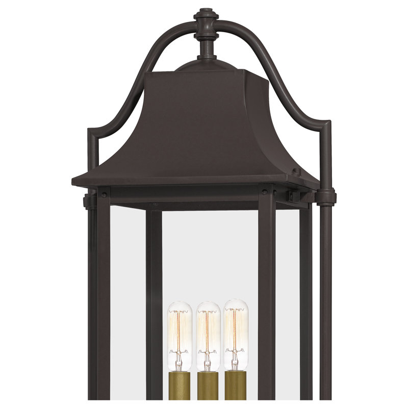 Mercurio Stained Glass Lantern Head Post Lantern