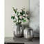 Vase en aluminium 12,5X12,5X15 ", stries argentées