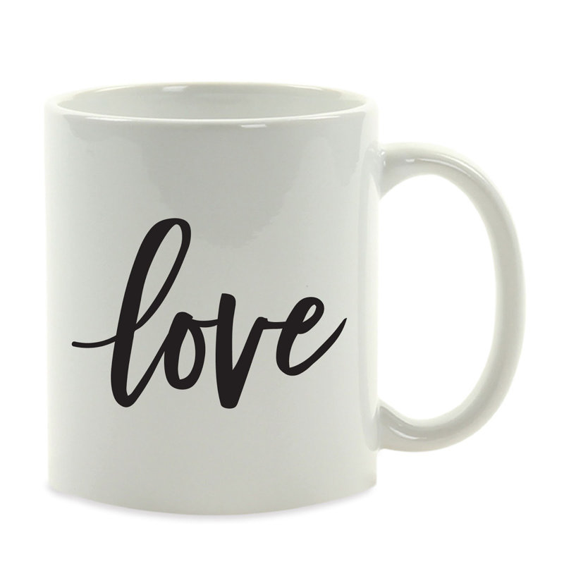 Grande tasse à café en céramique Albrian Calligraphy