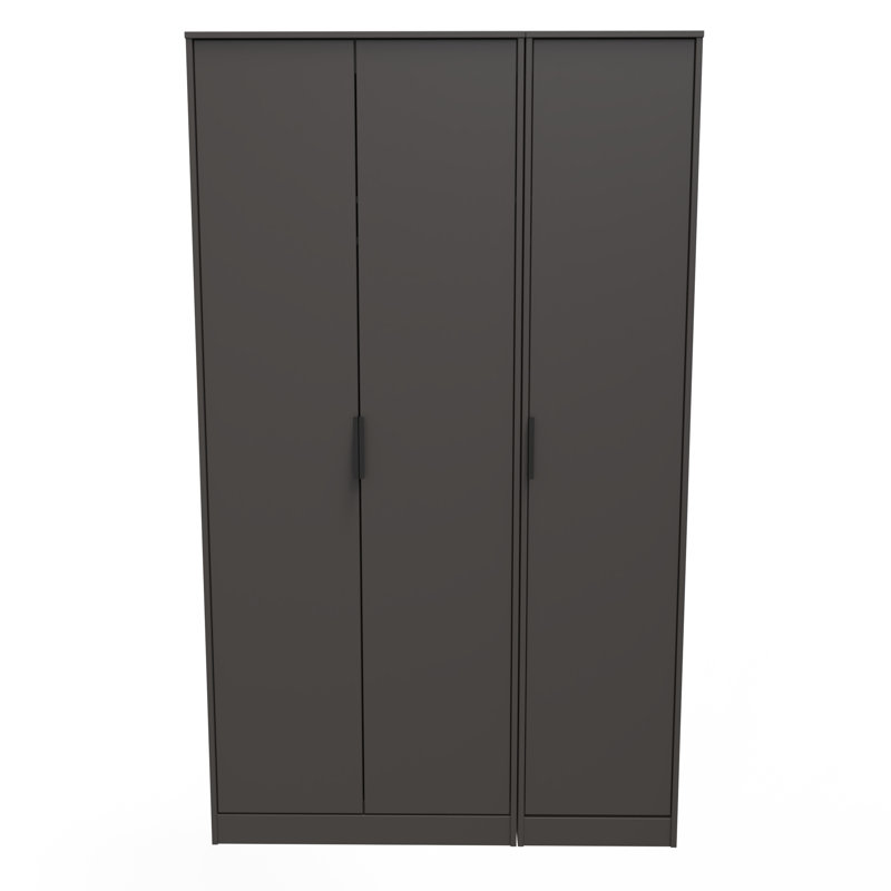 Fully Assembled Hong Kong 2 Door Wardrobe, 182.5cm H x 74cm W x 53cm D, Graphite