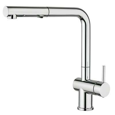 Spartacus Pull Out Single Handle 90 Degree Arc Kitchen Faucet
