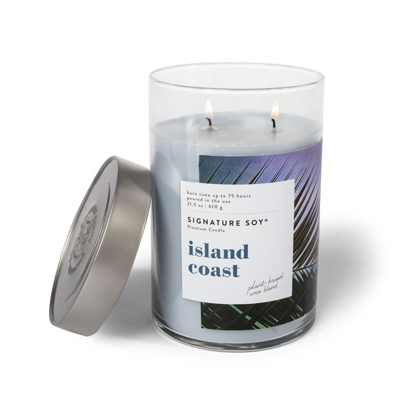 Bougie parfumée Signature Soy Lidded Island Coast, Pot de 21 oz