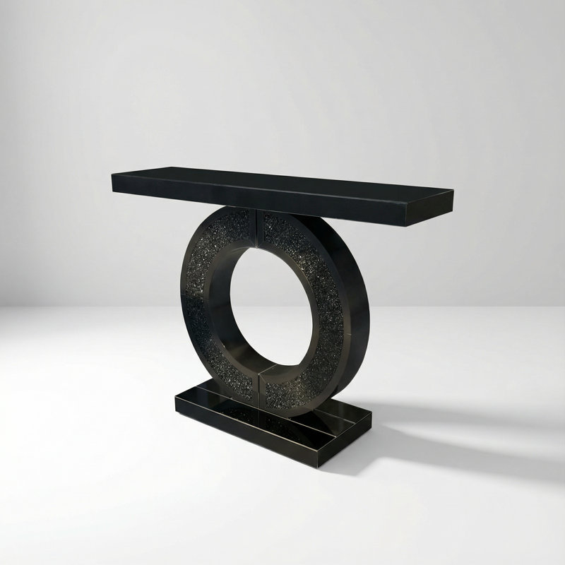 Console moderne en forme de O, Noir