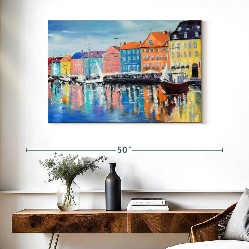 Ravi Cafes By Copenhagen Canal, H 26 po x l 39 po