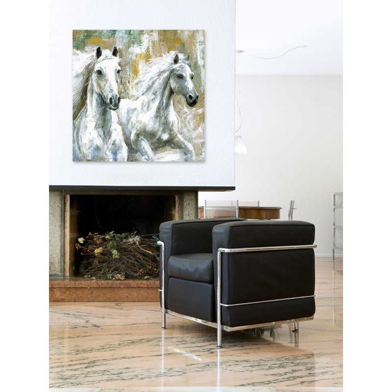 « wild cheval », reproduction d’art sur toile tendue, H 32 po x l 32 po x p 1,5 po