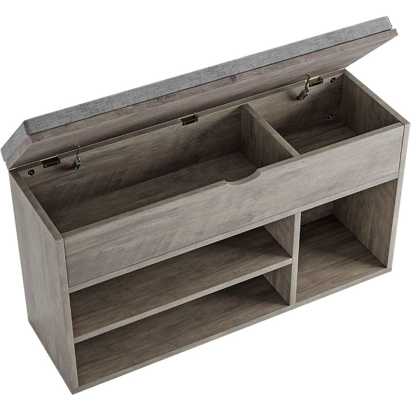 Shoe Storage Bench, Gray
