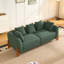 Canapé Cloud en bouclette vert, style moderne du milieu du siècle, 203 cm (80 pouces), assise profonde et capitonnée, coussins assortis, idéal pour chambre, bureau ou appartement.-136165879-136165880