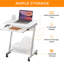 Z-shaped Computer Desk with 4 Wheels-1097419679