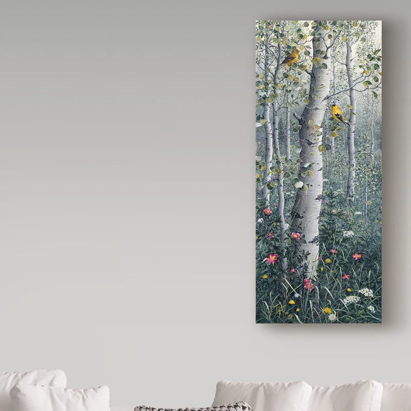 «American Goldfinch» par Fazulla, impression sur toile tendue, H 19 po x l 8 po x P 2 po