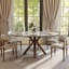 Table de salle à manger ronde extensible de 47 à 63 po, table de salle à manger ronde moderne pour 4 à 6 personnes, table de salle à manger en pierre frittée avec base piédestal-1946673598-1946673597