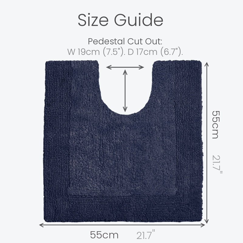 Fredrico Reversible Pedestal Mat, Navy