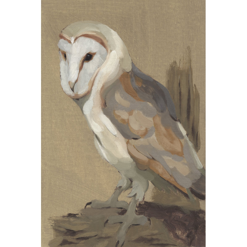 Common Barn Owl Portrait II by Jacob Green - Painting, Black Floater Framed, 46 cm H x 30 cm W