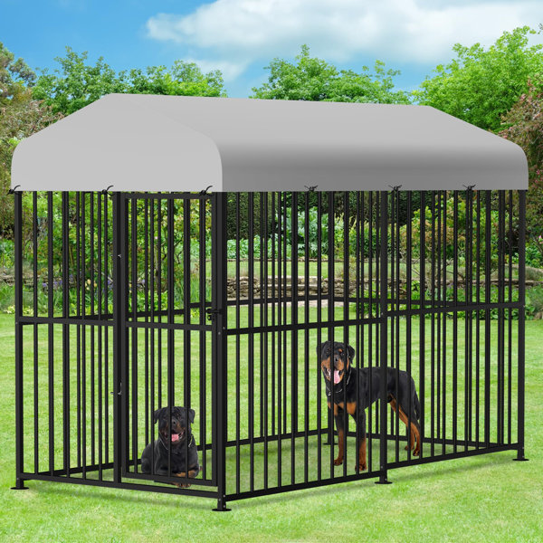 Heavy Duty Fully Enclosed Dog Run Large Outdoor Dog Kennel, Heavy