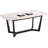 Mahliya Faux Marble Top Solid Wood Base Dining Table