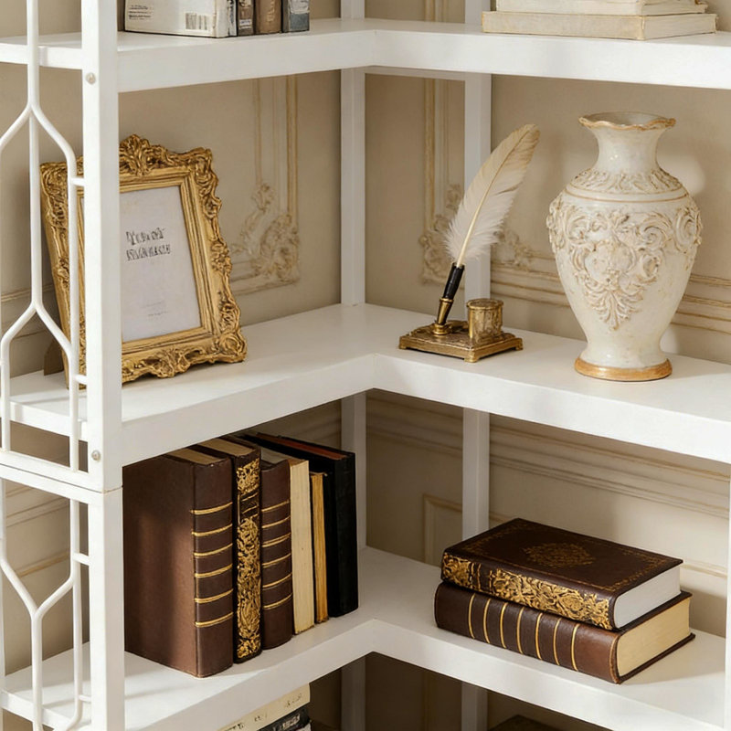 Étagère Nordic, bibliothèque de coin