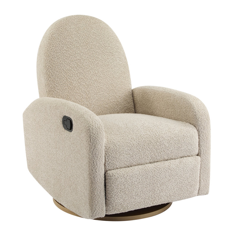 360 Swivel and Glider Recliner Chair-Almond, Almond