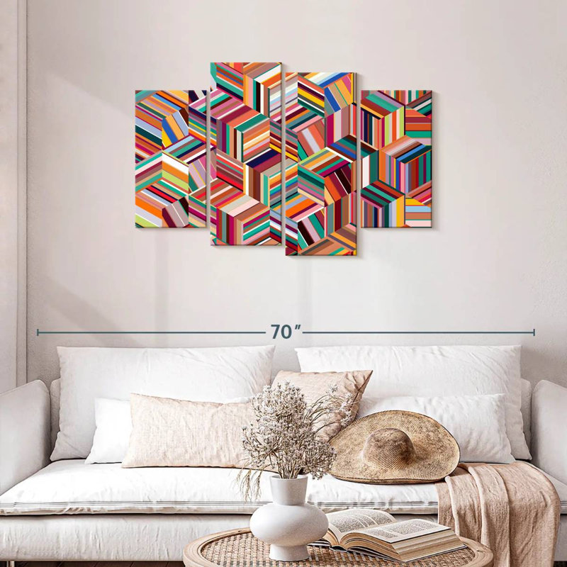 Cubes géométriques abstraits Avery, H 27 po x l 43 po