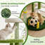 Arbre à chat de 100 cm (39,5 po) en forme de ballon de soccer avec perchoirs et griffoirs pour chatons