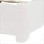 Lit plateforme courbé en forme de nuage, grand lit blanc épuré avec tête de lit réglable pour la chambre à coucher