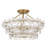 Wright 4-Light Brushed Gold Semi-Flush Mount