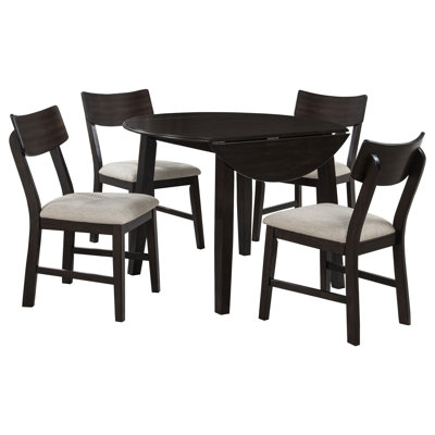 Jackie Dark Coffee 5-piece Dining Set