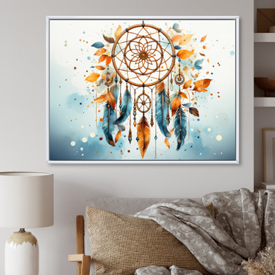 «Orange Dreamcatcher Minimalist Harmony» sur impression sur toile