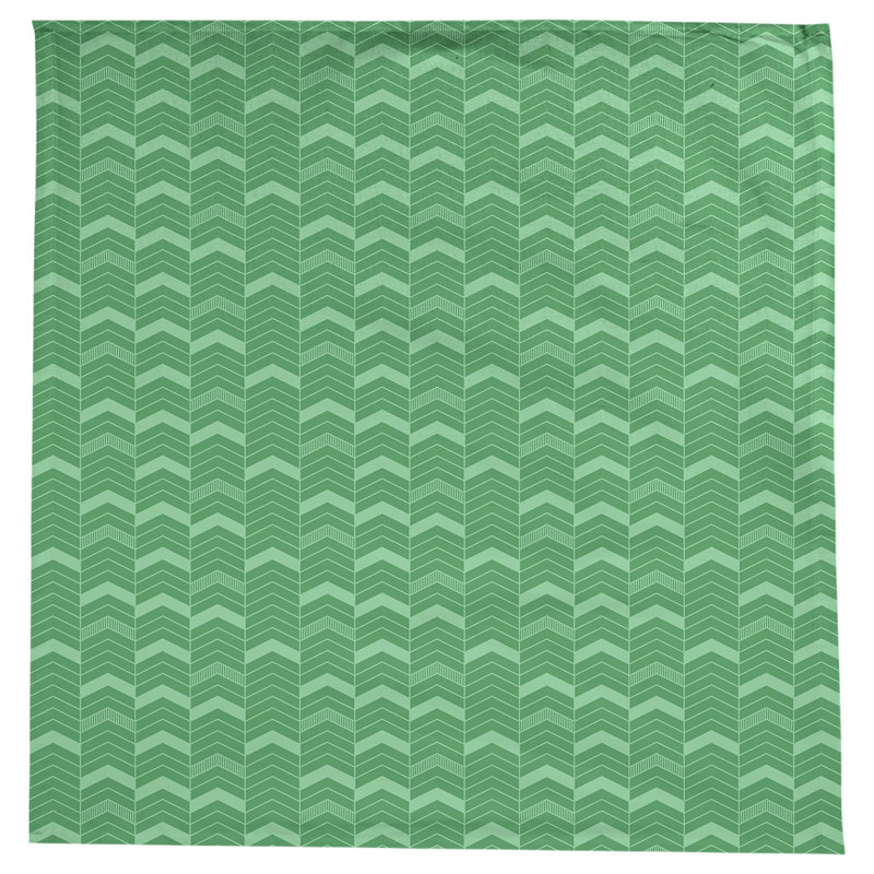 Stephenie Lined Chevrons Tablecloth, Green