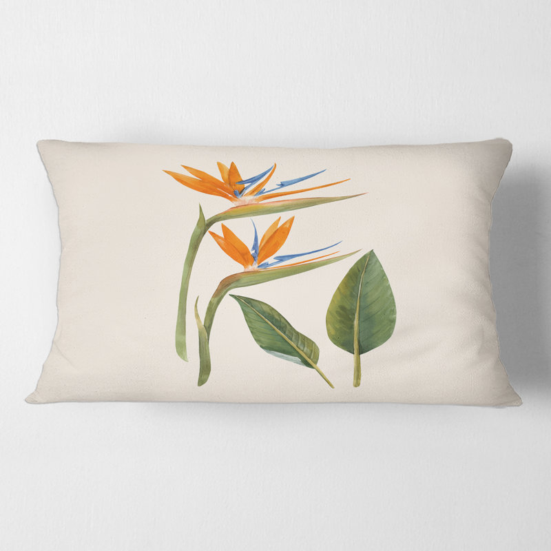 Strelitzia Flowers Rectangular Pillow Cover & Insert