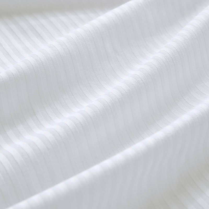 Dobby Stripe Premium Stripe Top Decorative Sheet, Full/Queen Flat Sheet