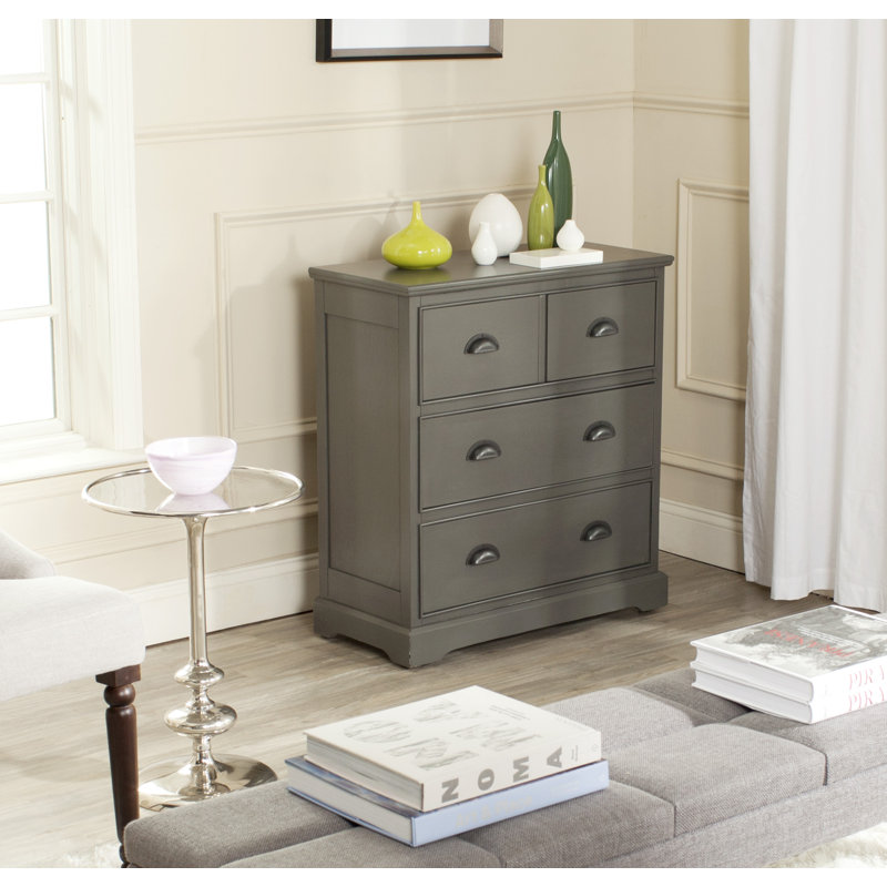 Adkins 73cm W 4 - Drawer Chest of Drawers, Grey