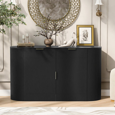 Armoire de rangement moderne avec 2 portes et 2 tiroirs, armoire buffet, armoire d'appoint