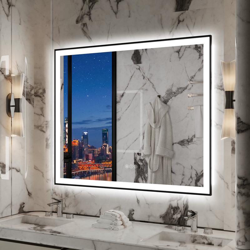 Miroir de salle de bain Dokes, 40 po x 48 po