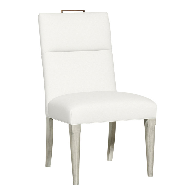 Thom Filicia Home Fabric Tight Back Side Chair, Wrenn, Kempsey Sheepskin