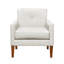 Ensemble de salon moderne 2 pièces avec revêtement en chenille beige, ressorts ensachés et structure en bois massif, une chaise, capacité de 3 places, pieds finition noyer, 136 kg