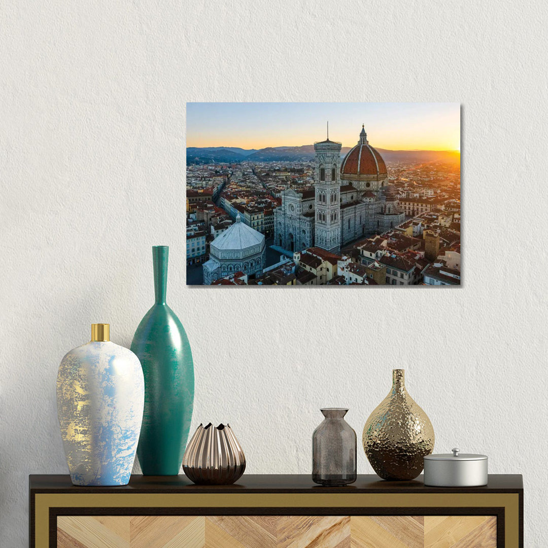 Sonnenaufgang in Florenz, Italien von Matteo Colombo - Galerie-umwickelte Leinwand Giclée auf Leinwand