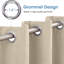 Premium 230 GSM 100% Blackout Eyelet Room Darkening Curtain Pair-968236124-968236127