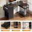 L-Shaped Computer Desk with Storage Bag & 3 Fabric Drawers, Modern Home Office Corner Desk with Storage Shelves, Space-Saving Workstation for Bedroom, Study & Small Spaces-1396402559-1396402555