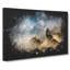 Wolves Howling in the Forest - Wrapped Canvas-56636709