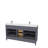 Rooh 60'' Double Bathroom Vanity with White Quartz Top-92871994