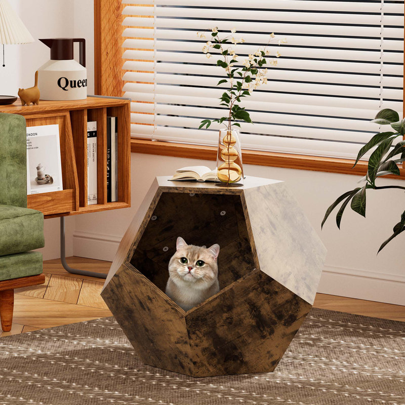Table de bout pour chat, Brun