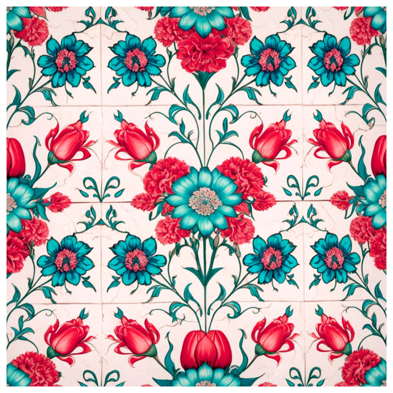 Couvre-lit matelassé à motif floral, Double