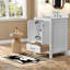 Meuble-lavabo moderne en bois blanc avec lavabo pour salle de bain compacte