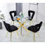 Ensemble de 4 chaises modernes avec pieds en tube de fer convenant à la pièce-68460406