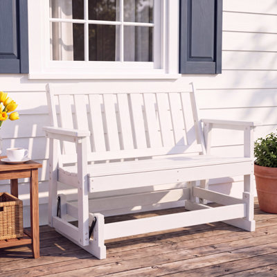 Outdoor Bench, All-Weather Patio Porch Bench with 560 lbs Weight Capacity