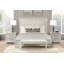 Table de chevet de style traditionnel avec ports USB, décorations ornées et tiroirs en queue d'aronde pour un décor de chambre à coucher élégant