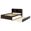 Cadres de lit double en bois Bonney avec lit gigogne et tiroirs de rangement-2119693219