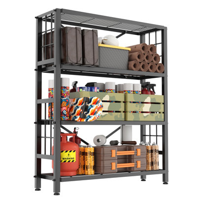 4-Wire Shelving Metal Storage Rack Adjustable Shelves,Standing Storage Shelf Units for Laundry Bathroom Kitchen Pantry Closet