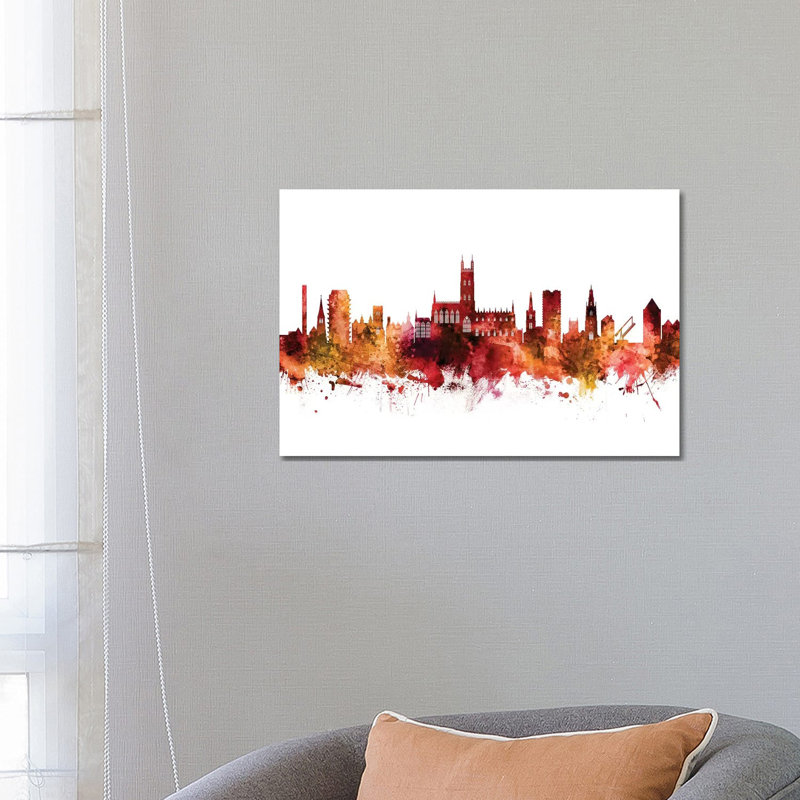 Gloucester, England Skyline by Michael Tompsett - Wrapped Canvas Gallery-Wrapped Canvas Giclée