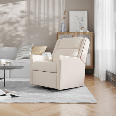 Costelli 28.75" Wide Manual Rocking Recliner Chair with 360° Swivel and Gliding Motion